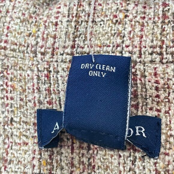 Vintage Ann Taylor Womens Jacket 12 Silk Wool Blend Old Money Full Zip NEW Prep - Picture 8 of 8